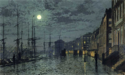 Picture of CITY DOCKS BY MOONLIGHT