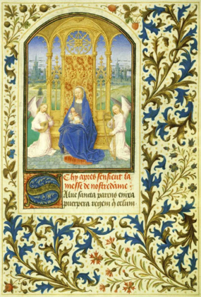 Picture of VIRGIN ENTHRONED BETWEEN ANGELS: BOOK OF HOURS - DETAIL