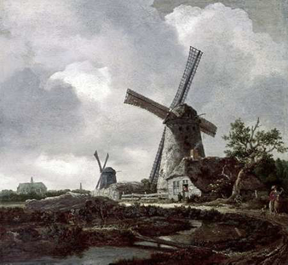 Picture of LANDSCAPE WITH WINDMILLS NEAR HAARLEM
