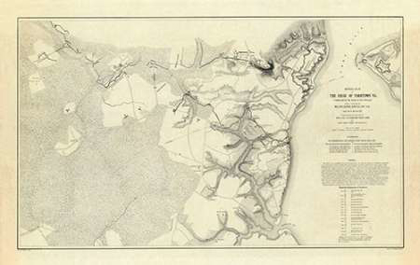 Picture of CIVIL WAR - OFFICIAL PLAN OF THE SIEGE OF YORKTOWN VIRGINIA, 1862