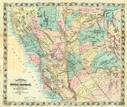 Picture of NEW MAP OF CENTRAL CALIFORNIA, 1871