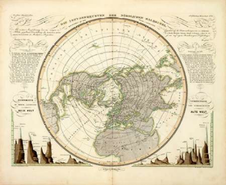 Picture of DIE ISOTHERMKURVEN DER NORDLICHEN HALBKUGEL, 1838