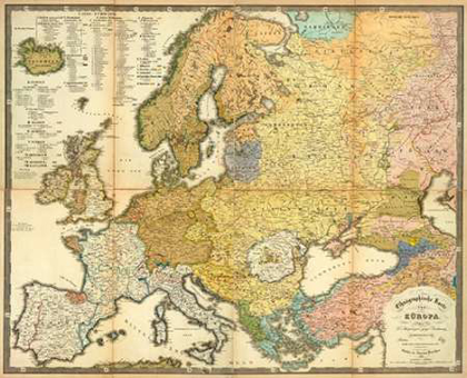 Picture of ETHNOGRAPHISCHE KARTE VON EUROPA, 1847