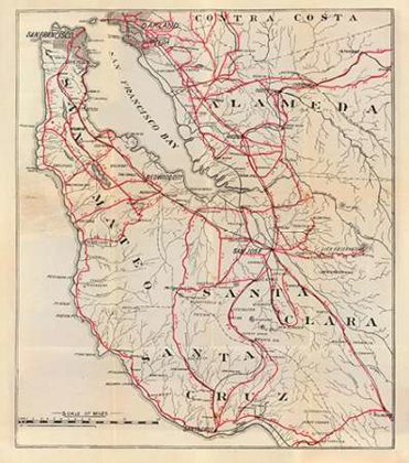 Picture of CALIFORNIA - SAN MATEO, SANTA CRUZ, SANTA CLARA, ALAMEDA, AND CONTRA COSTA COUNTIES, 1896