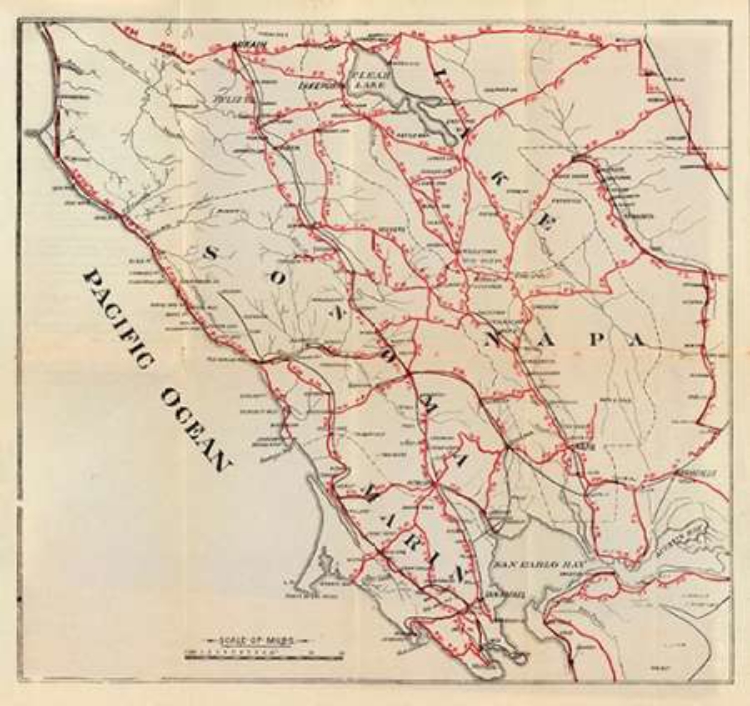 Picture of CALIFORNIA - SONOMA, MARIN, LAKE, AND NAPA COUNTIES, 1896