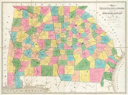 Picture of MAP OF GEORGIA AND ALABAMA, 1839