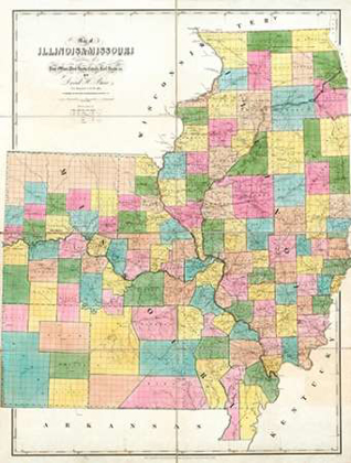 Picture of MAP OF ILLINOIS AND MISSOURI, 1839