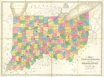 Picture of MAP OF OHIO AND INDIANA, 1839