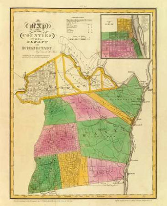 Picture of NEW YORK - ALBANY, SCHENECTADY COUNTIES, 1829