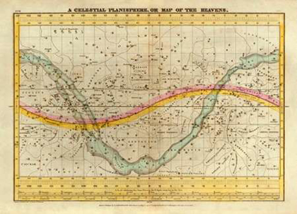 Picture of A CELESTIAL PLANISPHERE, OR MAP OF THE HEAVENS, 1835