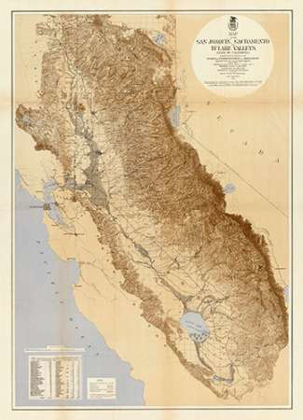 Picture of MAP OF THE SAN JOAQUIN, SACRAMENTO AND TULARE VALLEYS, 1873