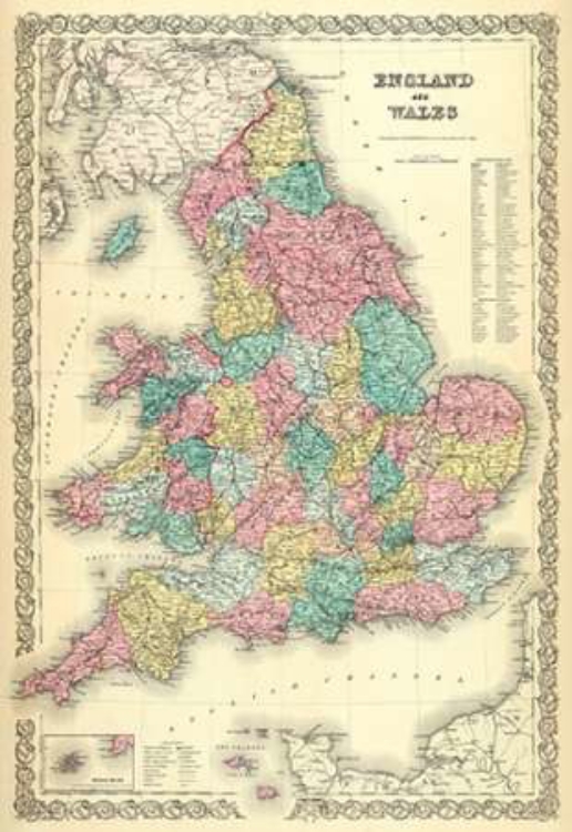 Picture of ENGLAND AND WALES, 1856