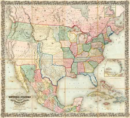 Picture of MAP OF THE UNITED STATES OF AMERICA, 1848