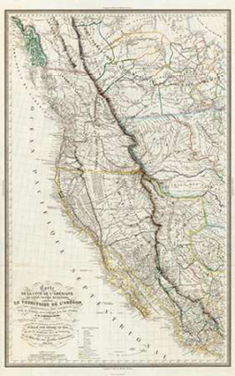 Picture of CARTE DE LA COTE DE LAMERIQUE, 1844