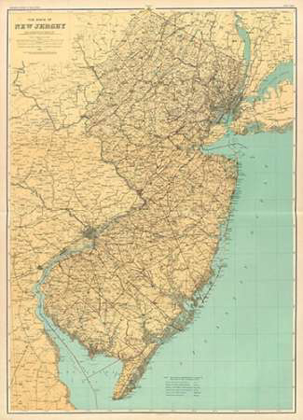 Picture of NEW JERSEY STATE MAP, 1888