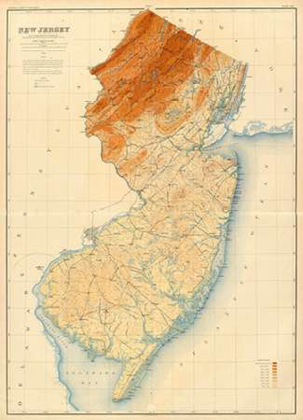 Picture of NEW JERSEY STATE MAP, 1888