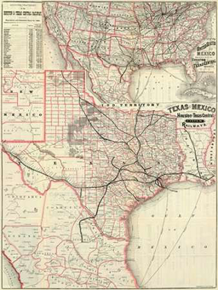 Picture of TEXAS AND MEXICO, HOUSTON AND TEXAS CENTRAL RAILWAYS, 1885