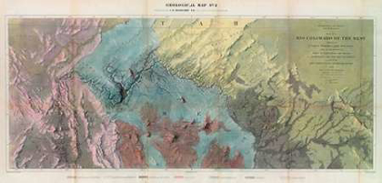 Picture of GEOLOGICAL MAP, RIO COLORADO OF THE WEST, 1858