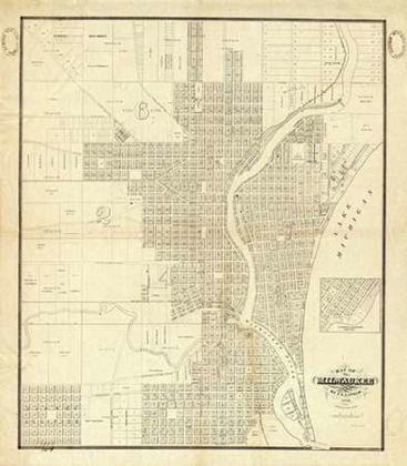 Picture of MAP OF MILWAUKEE, 1856