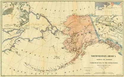 Picture of NORTHWESTERN AMERICA SHOWING THE TERRITORY CEDED BY RUSSIA TO THE UNITED STATES, 1867