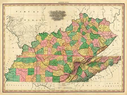 Picture of KENTUCKY, TENNESSEE AND PART OF ILLINOIS, 1823