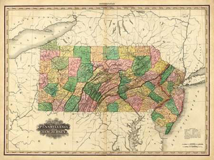Picture of PENNSYLVANIA AND NEW JERSEY, 1823