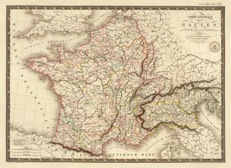 Picture of CARTE GENERALE DES GAULES, 1821