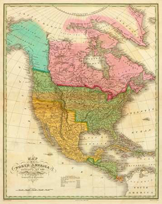 Picture of MAP OF NORTH AMERICA INCLUDING ALL THE RECENT GEOGRAPHICAL DISCOVERIES, 1826