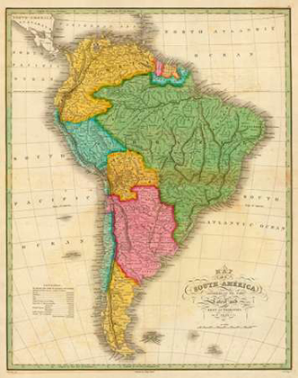 Picture of MAP OF SOUTH AMERICA, 1826