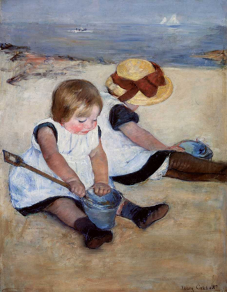 Picture of CHILDREN PLAYING ON THE BEACH 1884
