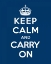 Picture of KEEP CALM AND CARRY ON - BLUE