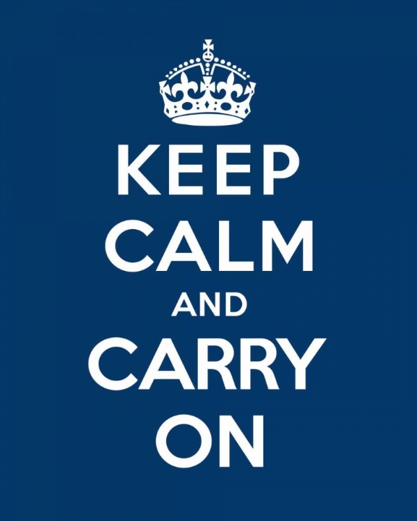 Picture of KEEP CALM AND CARRY ON - BLUE