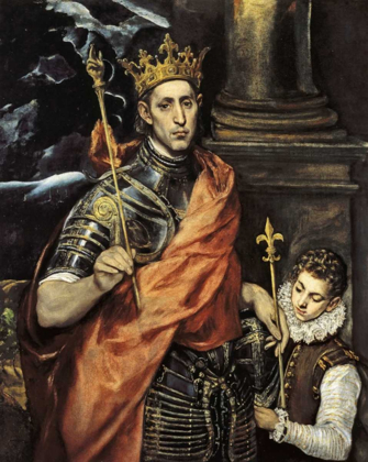 Picture of SAINT LOUIS KING OF FRANCE WITH A PAGE