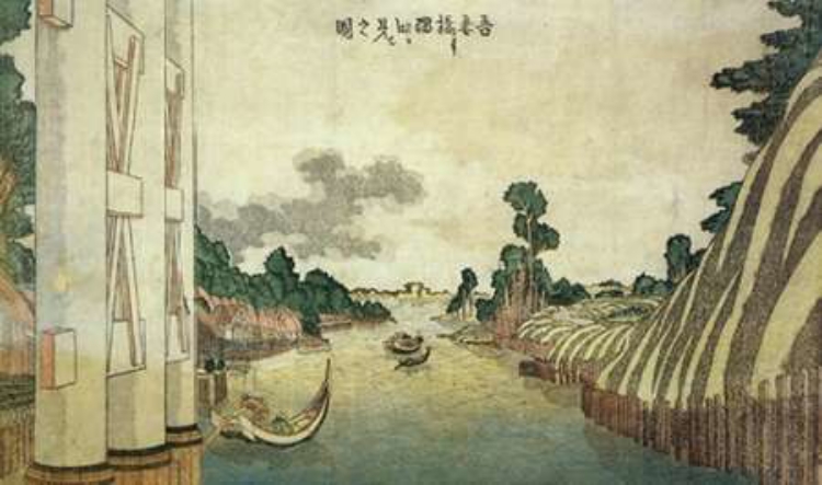 Picture of A VIEW OF SUMIDA RIVER SEEN FROM AZUMA BRIDGE 1800
