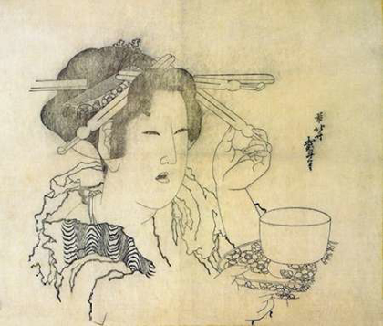Picture of A WOMAN WITH A TEACUP 1816