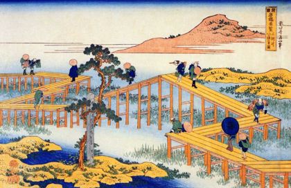 Picture of ADMIRING THE IRISES AT YATSUHASHI IN MIKAWA