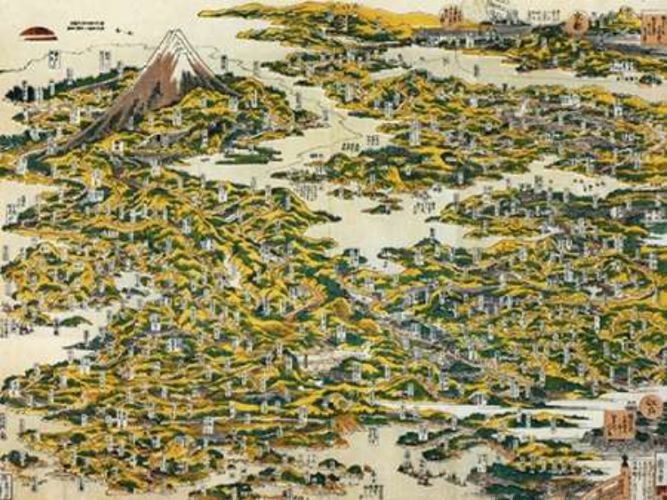 Picture of MAP OF THE TOKAIDO ROAD 1818