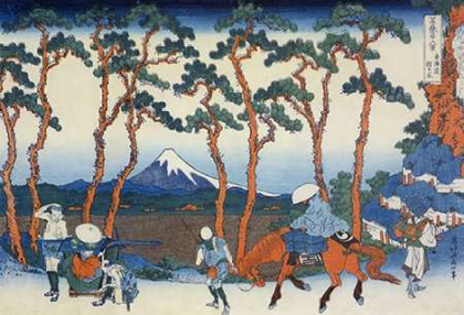 Picture of TRAVELERS ON THE TOKAIDO ROAD AT HODOGAYA 1834