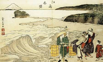 Picture of WOMEN ON THE BEACH AT ENOSHIMA
