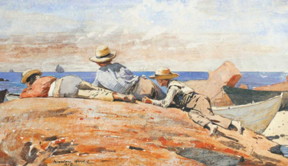 Picture of THREE BOYS ON THE SHORE