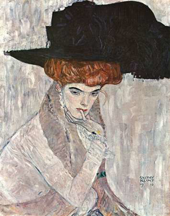 Picture of LADY WITH BLACK FEATHER HAT 1910
