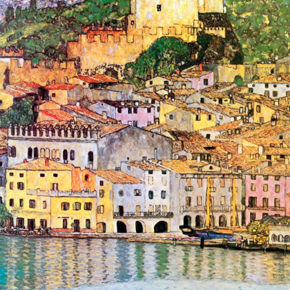 Picture of MALCESINE ON LAKE GARDA 1913