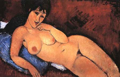 Picture of NUDE ON A BLUE CUSHION