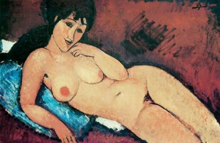 Picture of RECLINING NUDE RAISED ON RIGHT ARM