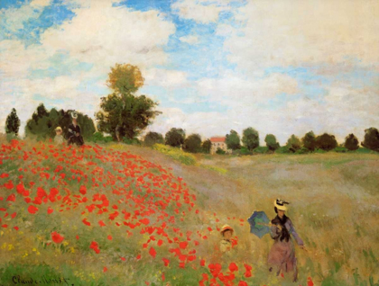 Picture of FIELD OF POPPIES - LES COQUELICOTS 1873