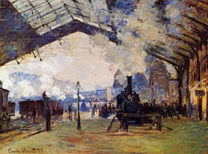 Picture of ST LAZARE STATION THE ARRIVAL OF THE TRAIN FROM NORMANDY