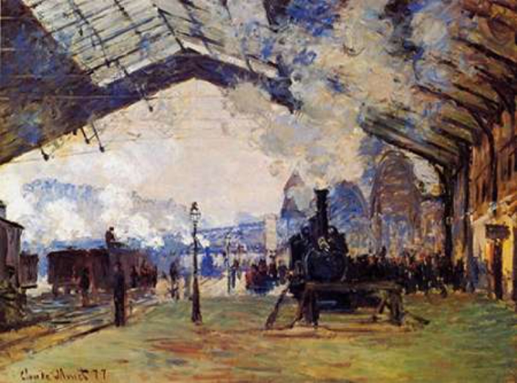 Picture of ST LAZARE STATION THE ARRIVAL OF THE TRAIN FROM NORMANDY