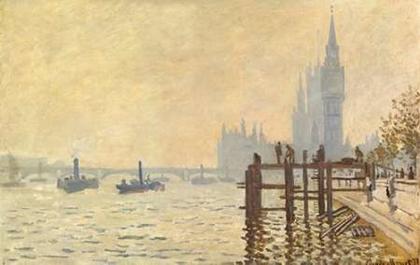 Picture of THE THAMES BELOW WESTMINSTER 1871