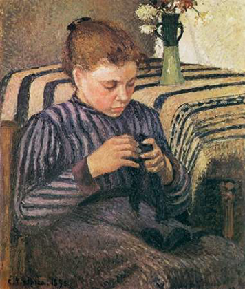 Picture of YOUNG WOMAN MENDING 1895
