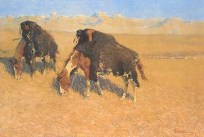 Picture of INDIANS SIMULATING BUFFALO